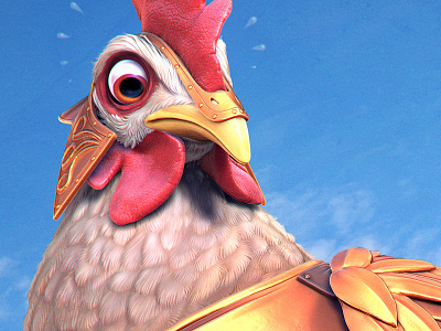 Chicken! 3d alves animal artist cartoon character chicken da illustration jose josé mascot modeling silva worm