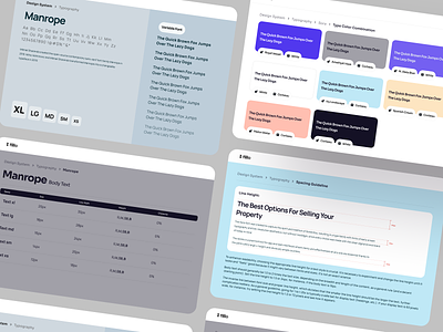 Design System - Colour and Typography agency brand identity colour library component design library design system design system guideline figma filllo guideline library product project spacing guideline style guide system typeface typography ux uxui