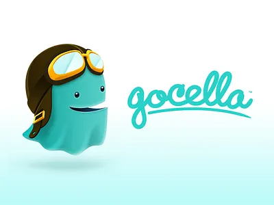Gocella Ghost ghost gocella identity logo script teal