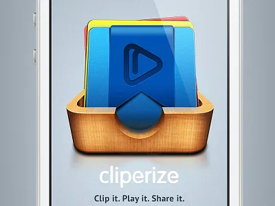 Responsive Splash Page app bookmark cliperize email music subscribtion ui ux video web webapp