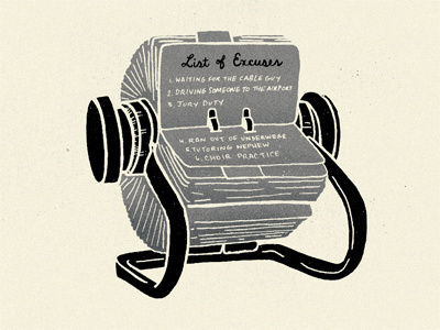 Male Unbonding S01•E04 90s comedy excuses handlettering lettering list retro rolodex seinfeld shading sitcom texture type typography vintage