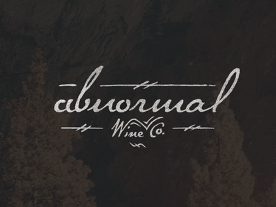 Abnormal Wine label logo mark wine
