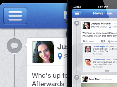 Timeline view iPhone app ios iphone iphone app mobile app