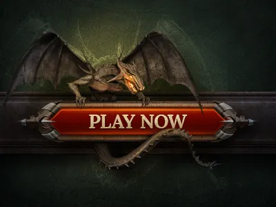 Dragon button character dragon fire game icon illustration interface metal shine sketch stone texture ui wall wing