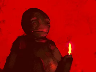 Robot in Red concept art illustration sketch