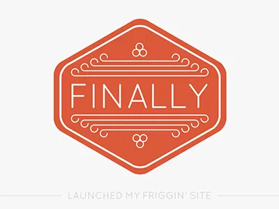 Finally Relaunched My Site badge portfolio website