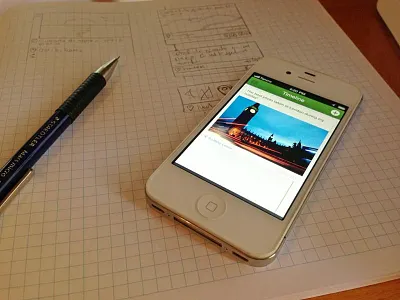 App Preview app flat green gui ios minimal simple timeline ui