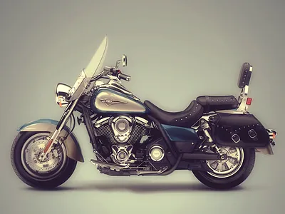 2D Vector Illustr. Kawasaki Vulcan + Full view - Fireworks CS5 2d chrome filter fireworks hyperrealistic illustration motor motorbike vector vehicle