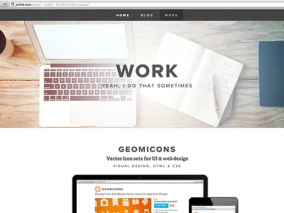 Work. Yeah, I do that sometimes adelle geomicons portfolio proxima nova responsive web website