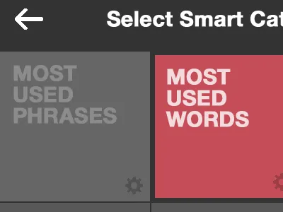 Add Tile - Smart Category aac app clean iphone minimal modern retina