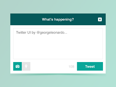 Twitter UI Rebound buttons clean close elements file flat freebie icons interface location maker metro photo photoshop place profile psd rebound social media twitter ui ux window