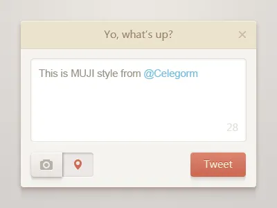 Clean Popup UI button camera celegorm chat china clean close freebie icon light location pin psd tweet twitter ui word