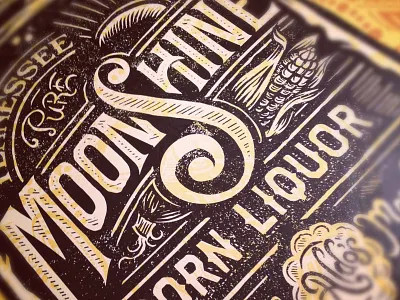 Pure Tennessee Moonshine Corn Liquor art branding castle derrick derrick castle design drawing graphic design illustration liquor moonshine nashville nashvillemafia straw castle tennessee typography