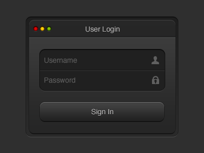 Black Login Freebie download form free freebie login mac password photoshop username window