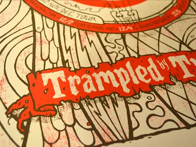 Trampled By Turtles tour poster arrow banjo custom type gigposter poster robin hood screenprint target tour poster trampled by turtles