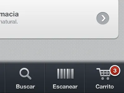 Primor app badge blue cart clean grey icons ios list shopping tabbar texture ui