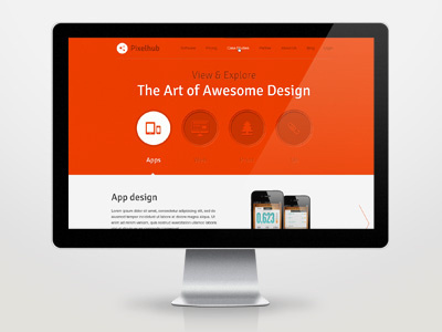 Pixelhub - one-page template one page web design web template