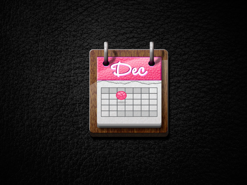 Example of Calendar Icon Dribble Debut