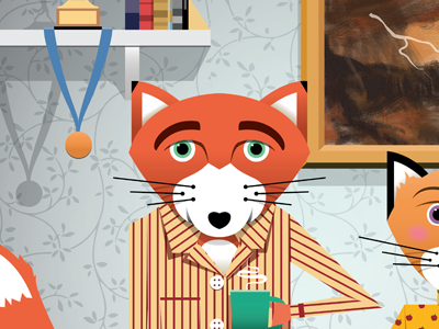 Mr. and Mrs. Fox coffee fantastic fox medal tail