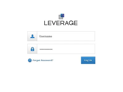 Leverage Log In forgot in input lock log password user username
