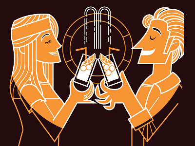 The Old City Hall alcohol bialik city hall cocktail fountain orange sprite summer tel aviv vodka