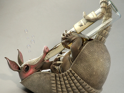 Tequila Tatu 3d alves animal armadillo artist cartoon character da funny illustration jose josé mascot modeling silva tequila
