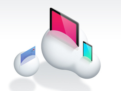 Cloud (Illustration) cloud device envelope illustration ipad iphone isometric letter mail mobile my poor brain phone smartphone smith stamp tablet tim