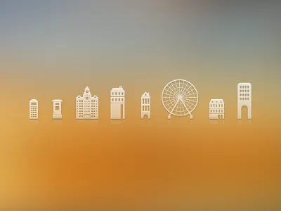 London Icons buildings download free free download free icons free psd freebie icons illustration london london icons london illustration phone box vector