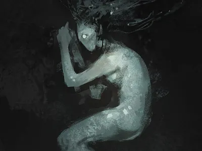 Another Mermaid Sketch concept art illustration