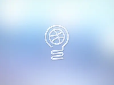 Dribbble Bulb Rebound background blurred dribbble freebee lightbulb psd rebound sketch vector