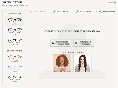 Virtual Try On clean detail eyeglasses frames lenses light on optical picture polycarbonate product redesign stare style sunwear swag thin try virtual