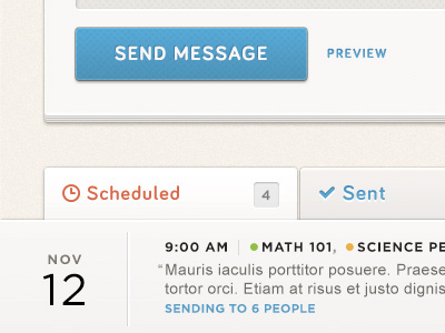 Message History history layering layers message tab tabs texture ui warm