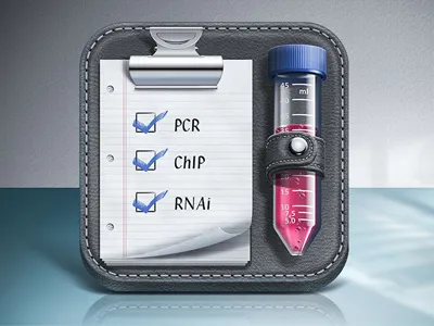 Shazino app apple biology book button falcon graduation icon icons ios iphone lab laboratory labs leather liquid metal note notebook paper research science ui