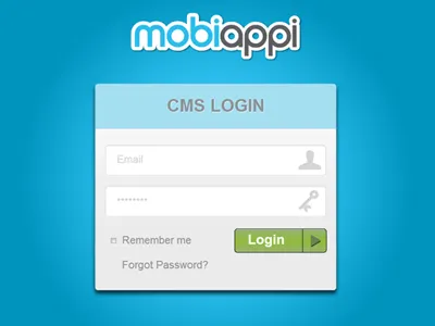 CMS log in icn ipad iphone logo psd responsive ui ux web web design