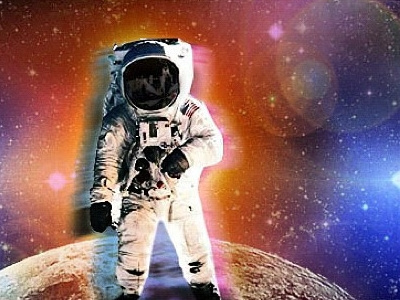 Spaceman abstract space spaceman
