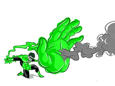 Green Lantern adobe ideas comic illustration super hero