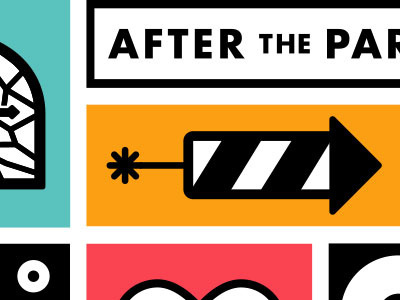 After the Party after the party cake cloud cross firecracker infinity message party square vinyl