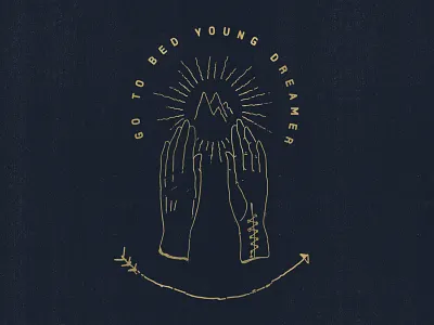 Young Dreamer hand drawn illustration sketch