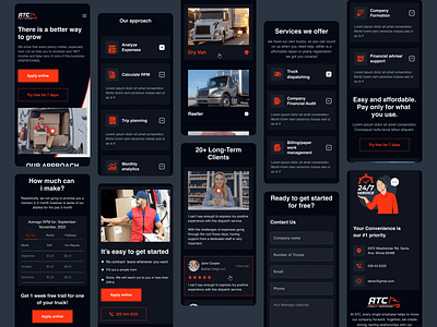 ATC - Responsive landing page bus cargo design landing landingpage logistics page responsive train transport transportation trending truck ui ui design ux vehicle web web design website design