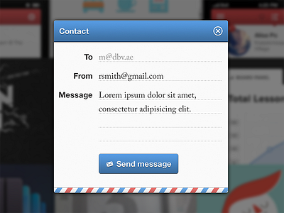 Contact form blue contact form mail send web