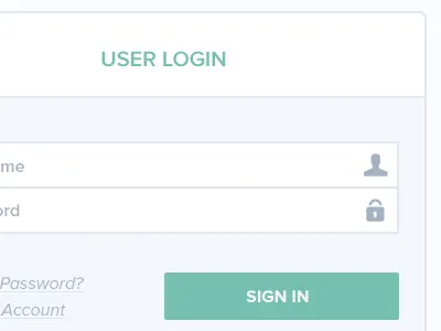 Quick Login Window buttons form icons input log in login modal sign in sign up ui window