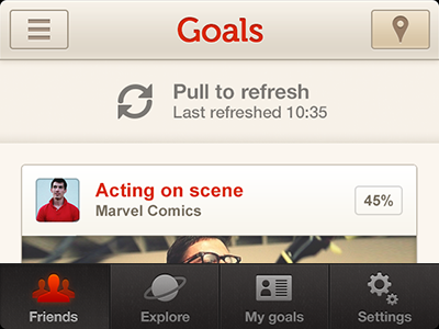 Goals app ios mobile