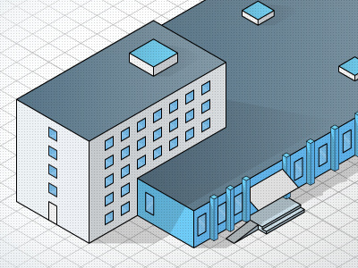 UVT building blueprint building isometric scheme
