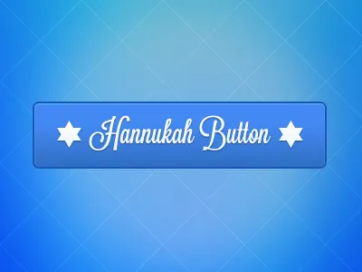 Hannukah Button +PSD button free hannukah holiday psd