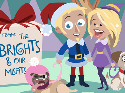 Merry Christmas Dribbbs! illustration