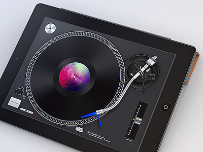 Technics 1210 turntable app decks dj ipad music ramotion technics turnplay turntable