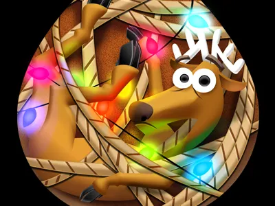 Happy Holidays greeting label bag bottle christmas claus deer label neck pack rope santa wine xmas