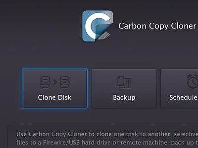 Carbon Copy Cloner - redesign ideas app backup blue carbon copy clone ccc clone dark icons mac redesign