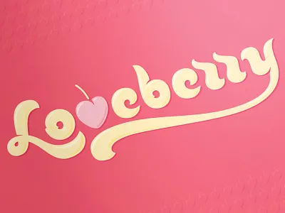 Loveberry australia berry branding corporate identity cursive custom type design agency gold coast lettering logo logo design logotype love love heart matt vergotis swirl verg verg advertising yoghurt