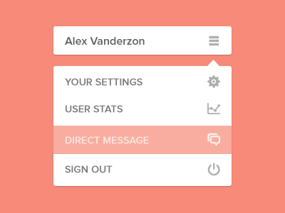 Dropdown UI batch dropdown flat free freebie icon interface menu message stats ui web app